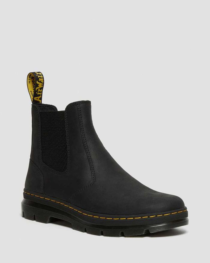 Dr Martens Mens Embury Leather Chelsea Casual Boots Black - 02935LHWV